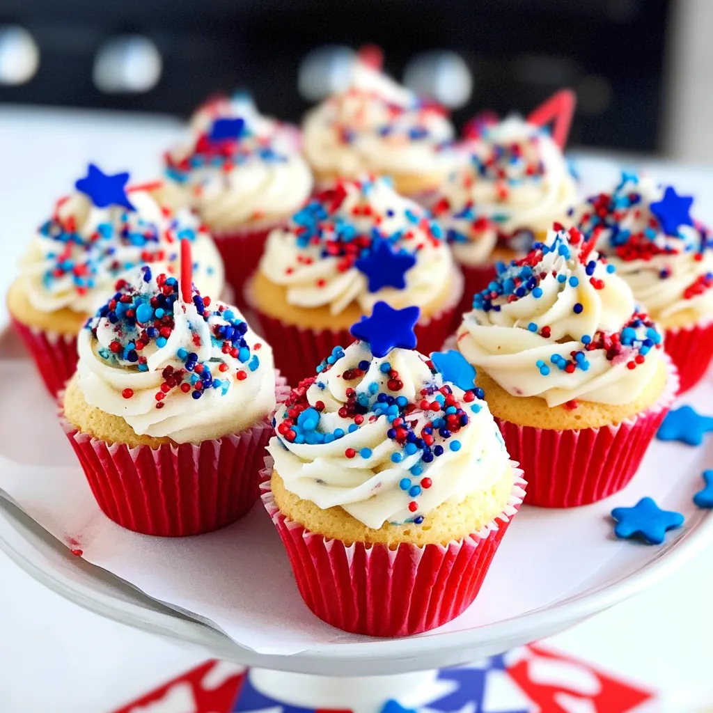 Tips for 4th of July Mini Vanilla Cupcakes