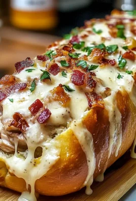 CHICKEN BACON RANCH STUFFED BREAD RECIPE