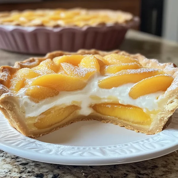 Deliciously Creamy Peaches and Cream Pie