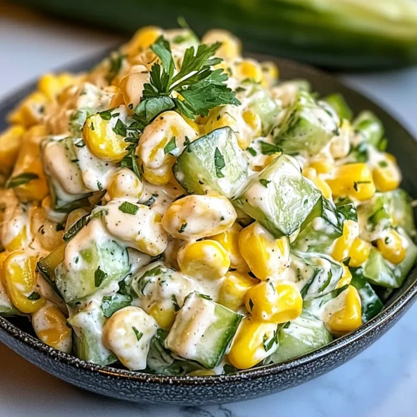 Street Corn Creamy Cucumber Salad for a Refreshing Summer Treat