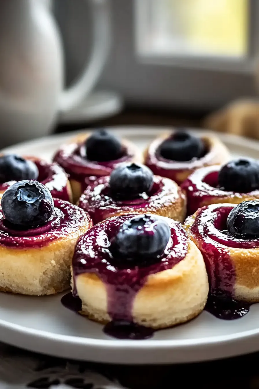 Blueberry Bliss: Cinnamon Rolls Reimagined 