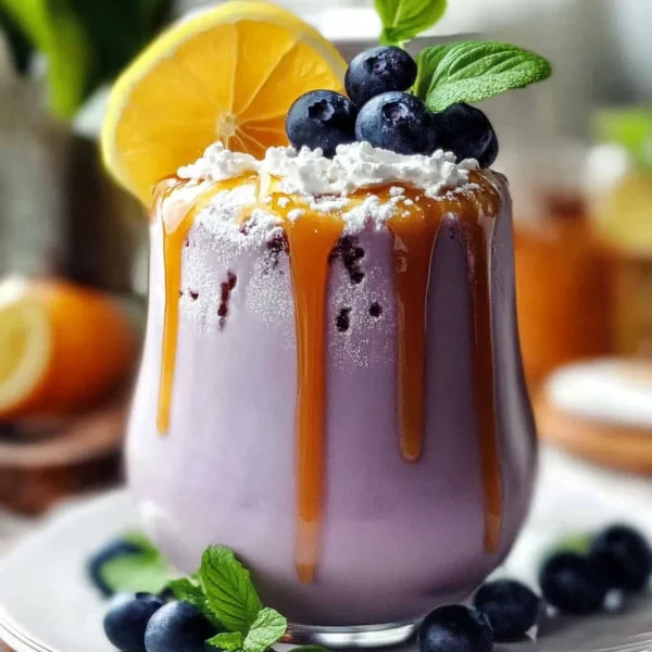 Blueberry Colada in a Glass