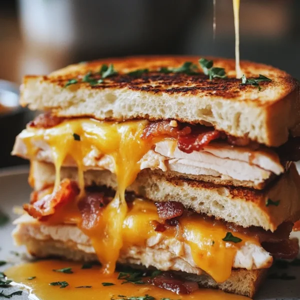 Cheddar and Bacon Turkey Melt on Sourdough