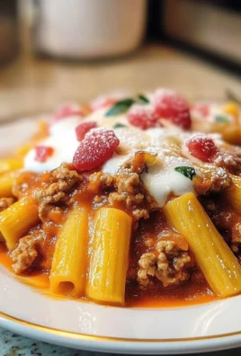 Creamy Velveeta Rigatoni with Italian Beef Marinara