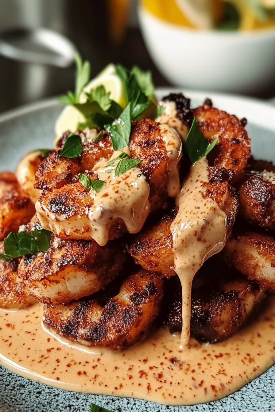 Crispy Cajun Shrimp with Creamy Sauce