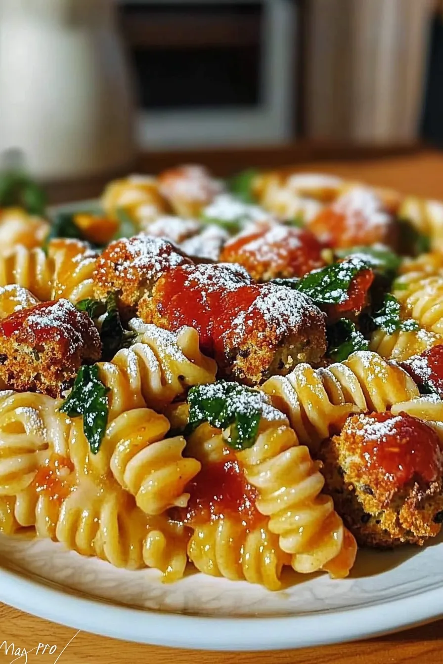 Garlic Butter Rotini with Beef,