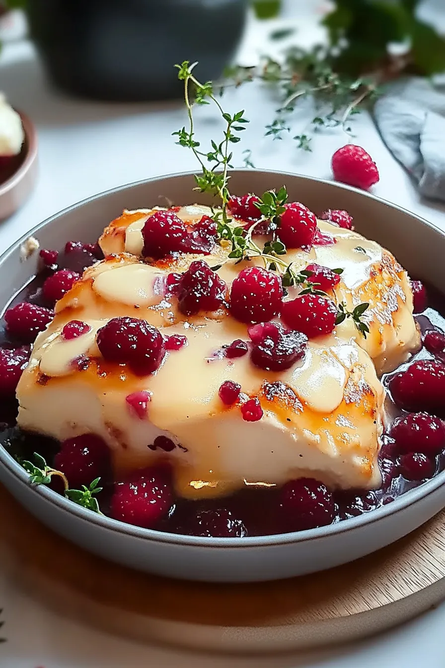 Impressive Cranberry Brie Stuffed Chicken
