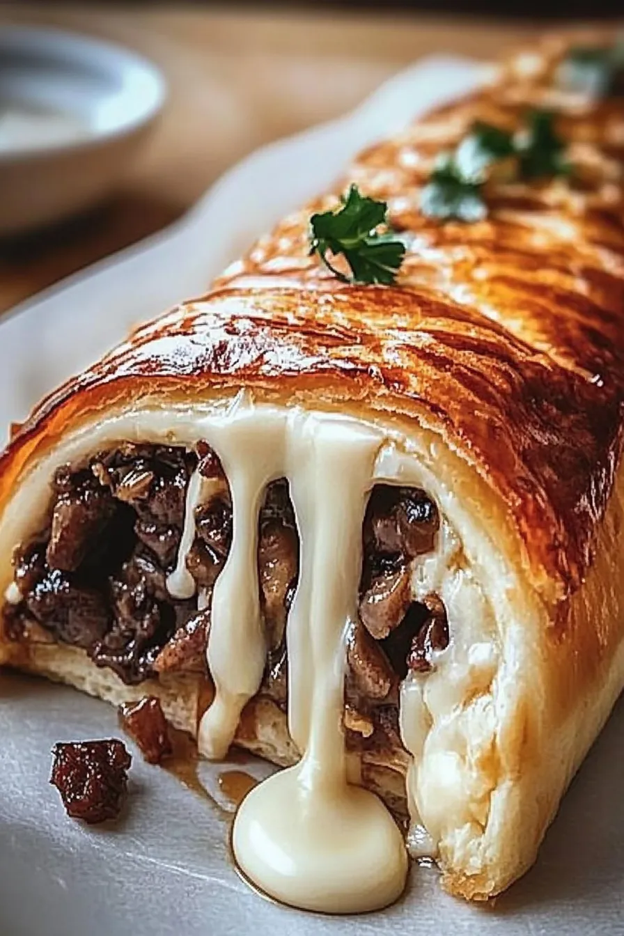 Mouthwatering Mozzarella Cheese Steak Stromboli Recipe