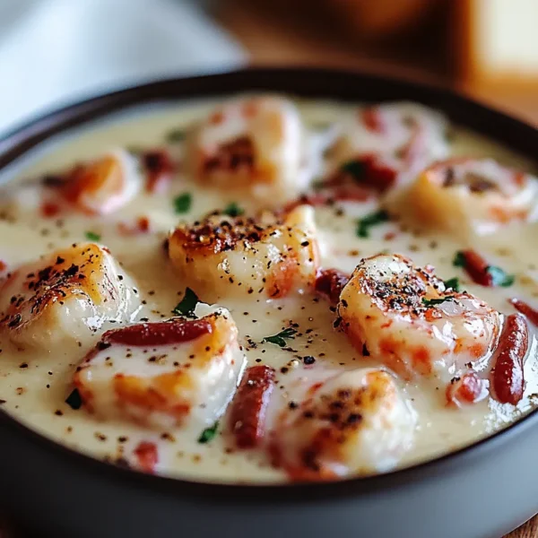 Bowl of Shrimp Chowder with Fresh Herbs