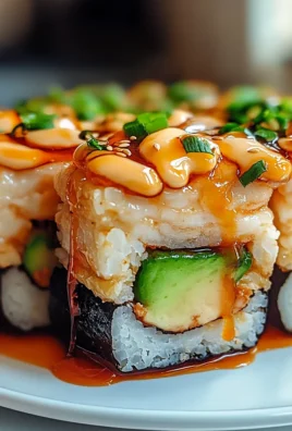 Delicious SPICY SHRIMP SUSHI STACKS Ready to Enjoy
