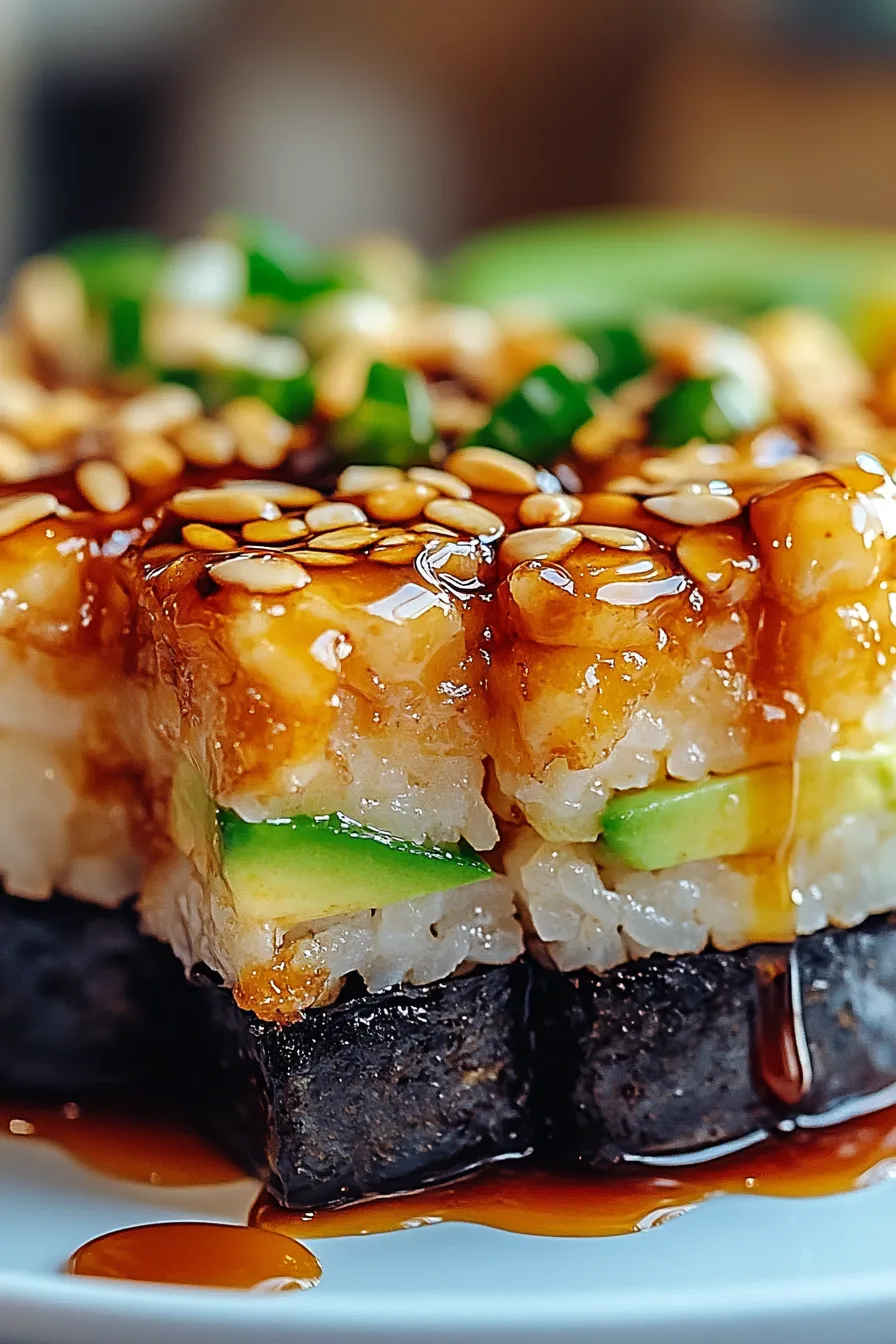 SPICY SHRIMP SUSHI STACKS