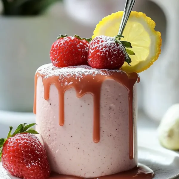 Strawberry Frosted Lemonade in a Refreshing Glass
