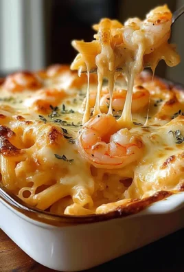 Cheesy Baked Shrimp Pasta