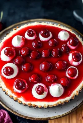Halloween No-Bake Cherry Cheesecake