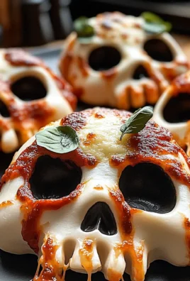 Cheesy Halloween Pizza Skulls