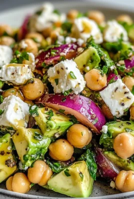 Chickpea Feta Avocado Salad