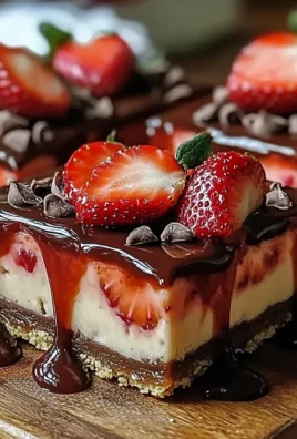 Chocolate Covered Strawberry Cheesecake Bars: A Delectable Indulgence