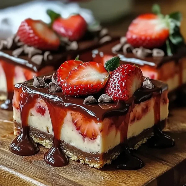 Chocolate Covered Strawberry Cheesecake Bars: A Delectable Indulgence