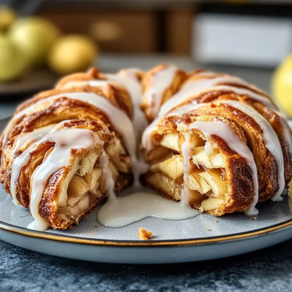 Cozy Apple Kringle with Vanilla Glaze