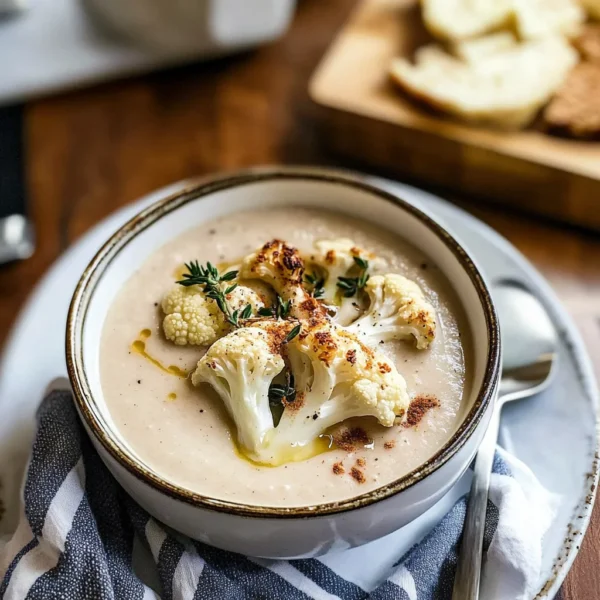 Creamy Roasted Cauliflower Soup