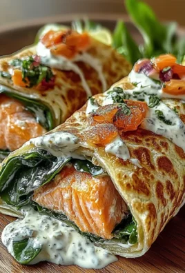 Creamy Salmon & Spinach Wraps