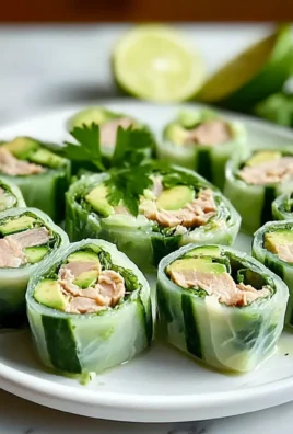 Cucumber Tuna Avocado Salad Rolls Recipe