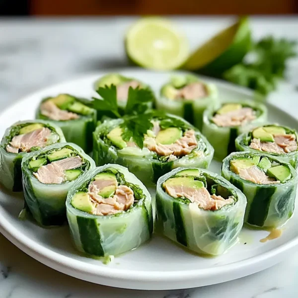Cucumber Tuna Avocado Salad Rolls Recipe
