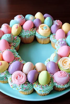 Easter Cupcake Wreath