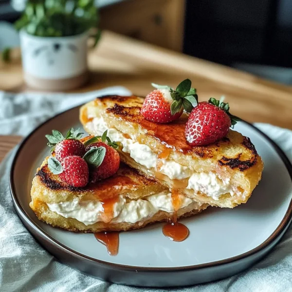 FRIED STRAWBERRY CHEESECAKE SANDWICHES