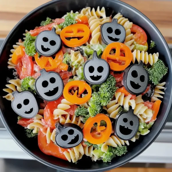 Festive Halloween Pasta Salad