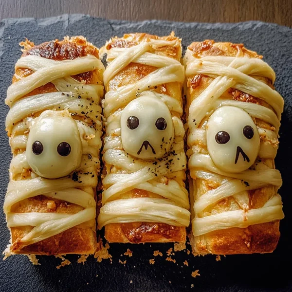 Halloween Mummy Garlic Bread: A Spooktacular Treat!