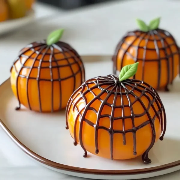 Halloween Spiderweb Caramel Apples Recipe