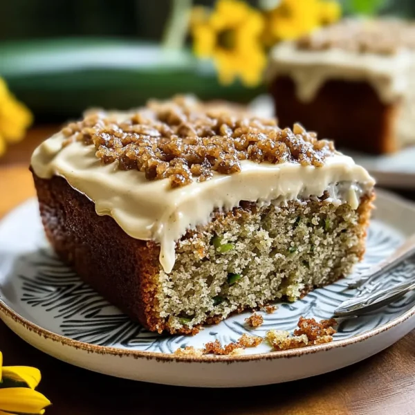 Irresistible Homemade Zucchini Cake With Brown Sugar Icing