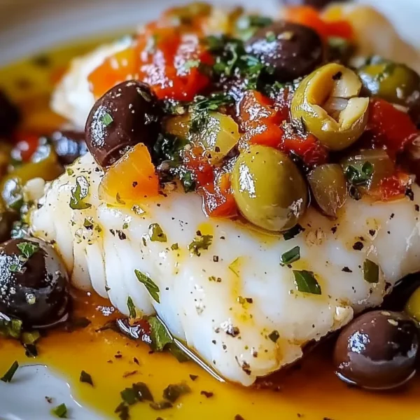 Mediterranean Baked Cod with Olives