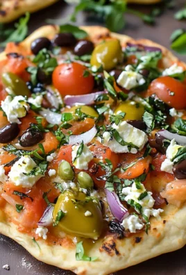 Mediterranean Naan Bread Pizza