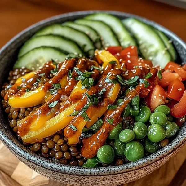 Quick Lentil and Veggie Stir-Fry Bowl