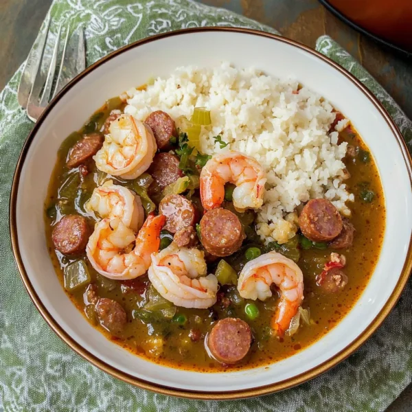 Real Louisiana Gumbo with Sausage & Shrimp