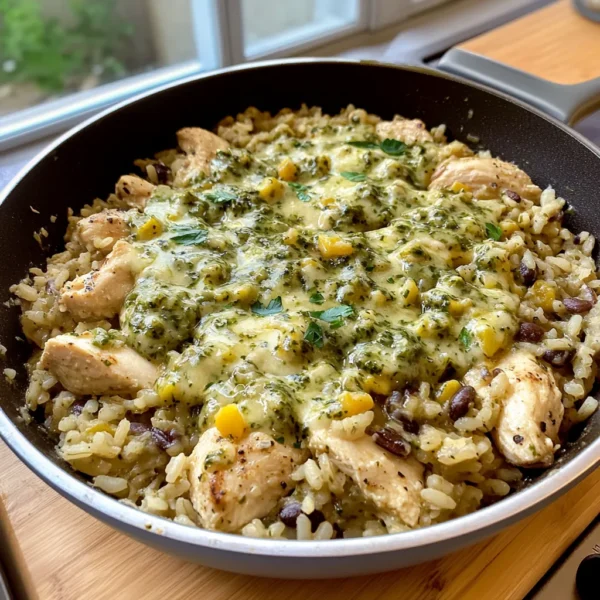 Salsa Verde Chicken & Rice Skillet