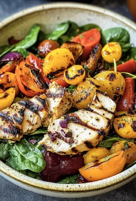 Spinach Salad with Grilled Veggies & Chicken You’ll Crave Daily