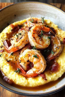 Tomato Shrimp with Parmesan Polenta