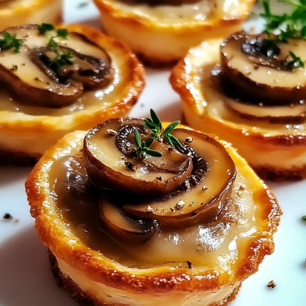 Upside-Down Cream of Mushroom Tartlets