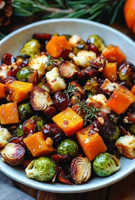 Roasted Fall Vegetables (Maple-Cinnamon Butternut Squash and Brussels Sprouts)