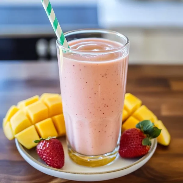 Strawberry Mango Protein Smoothie