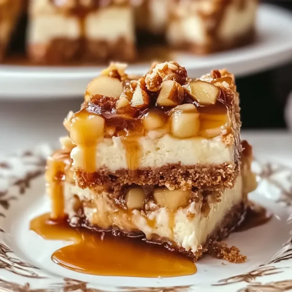 Caramel Apple Cheesecake Bars