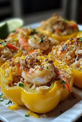 Crab and Shrimp Stuffed Bell Peppers
