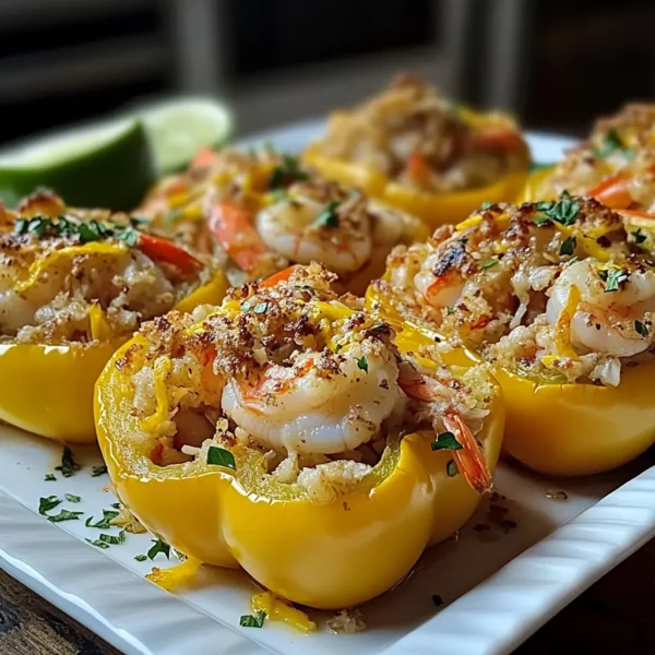 Crab and Shrimp Stuffed Bell Peppers