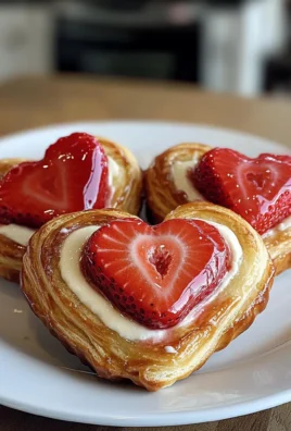 Delicious Strawberry Cream Cheese Heart Danishes Recipe