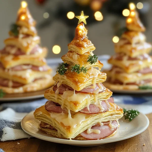 HAM & CHEESE PUFF PASTRY CHRISTMAS TREES