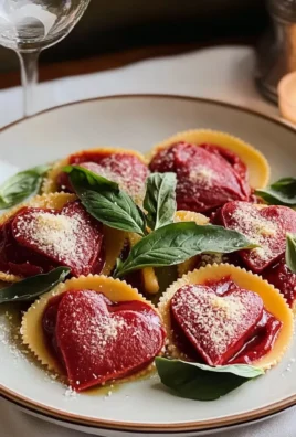 HEART-SHAPED BEET & RICOTTA RAVIOLI: A DELIGHTFUL TWIST ON A CLASSIC PASTA DISH
