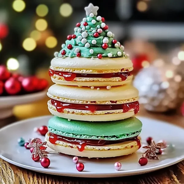 Irresistible Christmas Tree Cake Macarons